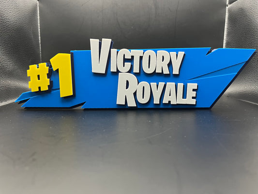 Fortnite Victory Royale Logo Sign Display | 3D Wall Desk Shelf Art - UNRIVAL3D