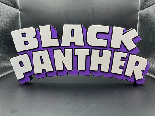 Black Panther Logo Sign Display | 3D Wall Desk Shelf Art - UNRIVAL3D