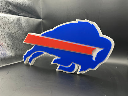 Buffalo Bills Logo Sign Display | 3D Wall Desk Shelf Art