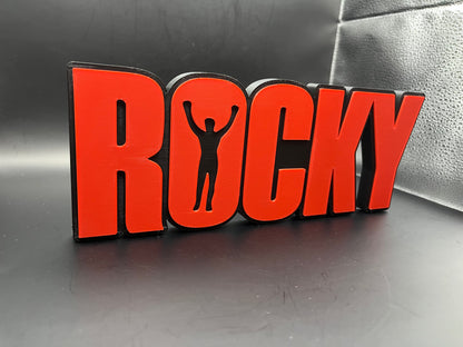 Rocky Movie Logo Sign Display | 3D Wall Desk Shelf Art