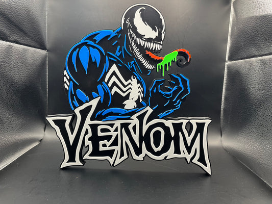 Venom Logo Sign Display | 3D Wall Desk Shelf Art