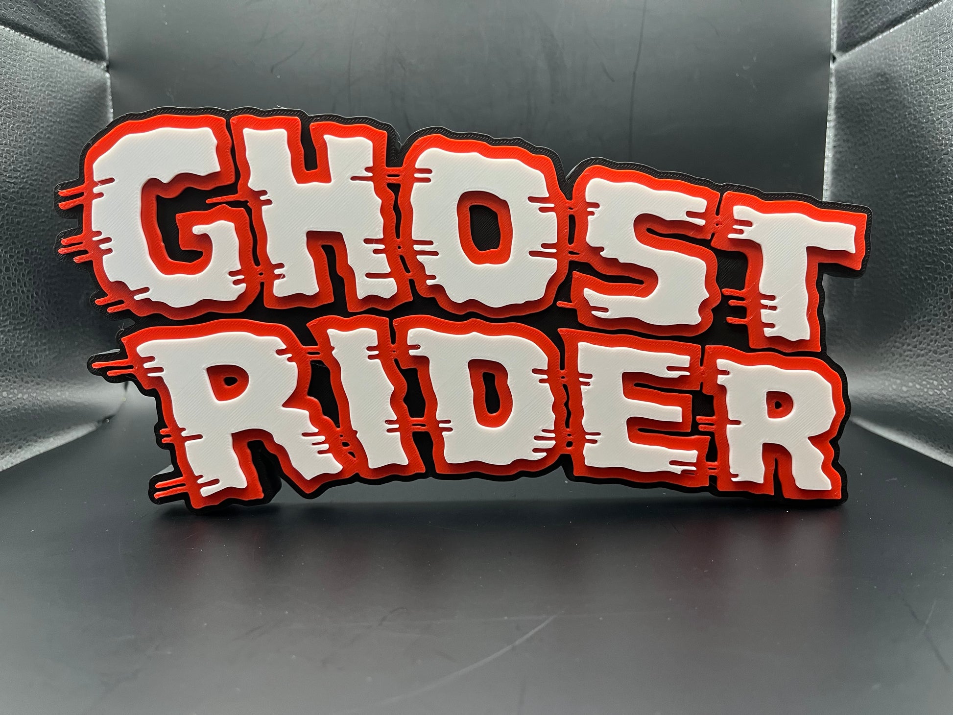 Ghost Rider Logo Sign Display | 3D Wall Desk Shelf Art - UNRIVAL3D