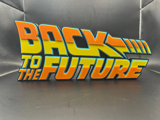 Back To The Future Logo Sign Display | 3D Wall Desk Shelf Art - UNRIVAL3D