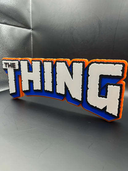 The Thing Logo Sign Display | 3D Wall Desk Shelf Art - UNRIVAL3D