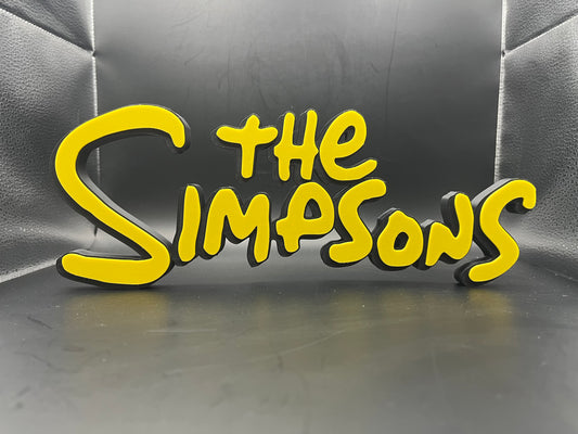 The Simpsons Logo Sign Display | 3D Wall Desk Shelf Art