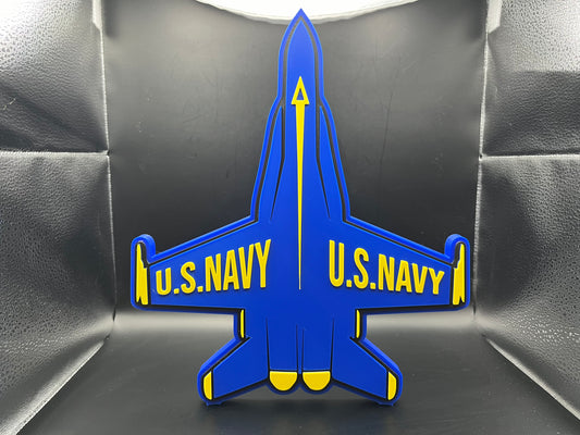 U.S. Navy Blue Angels Logo Sign Display | 3D Wall Desk Shelf Art - UNRIVAL3D