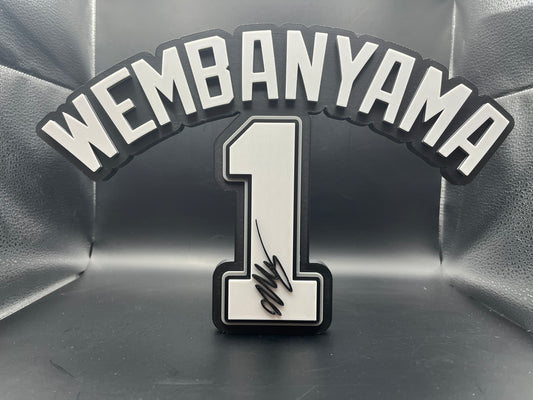 Victor Wembanyama Logo Sign Display | 3D Wall Desk Shelf Art