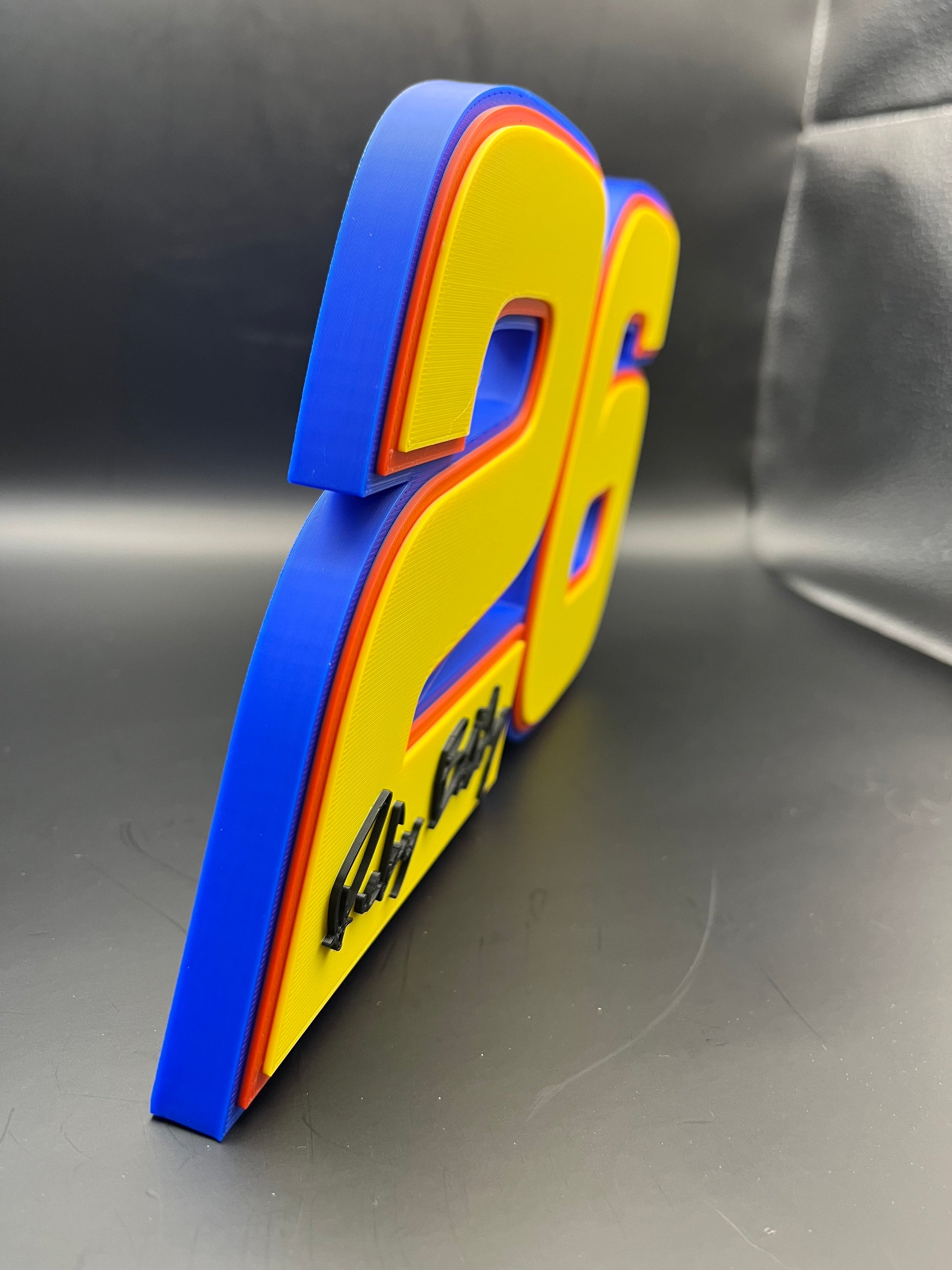 Ricky Bobby 26 Logo Sign Display | 3D Wall Desk Shelf Art - UNRIVAL3D