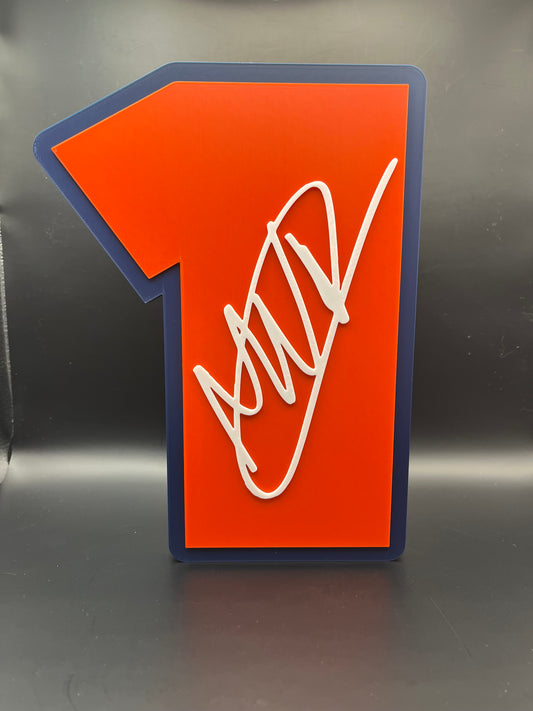 Max Verstappen 1 Logo Sign Display | 3D Wall Desk Shelf Art - UNRIVAL3D