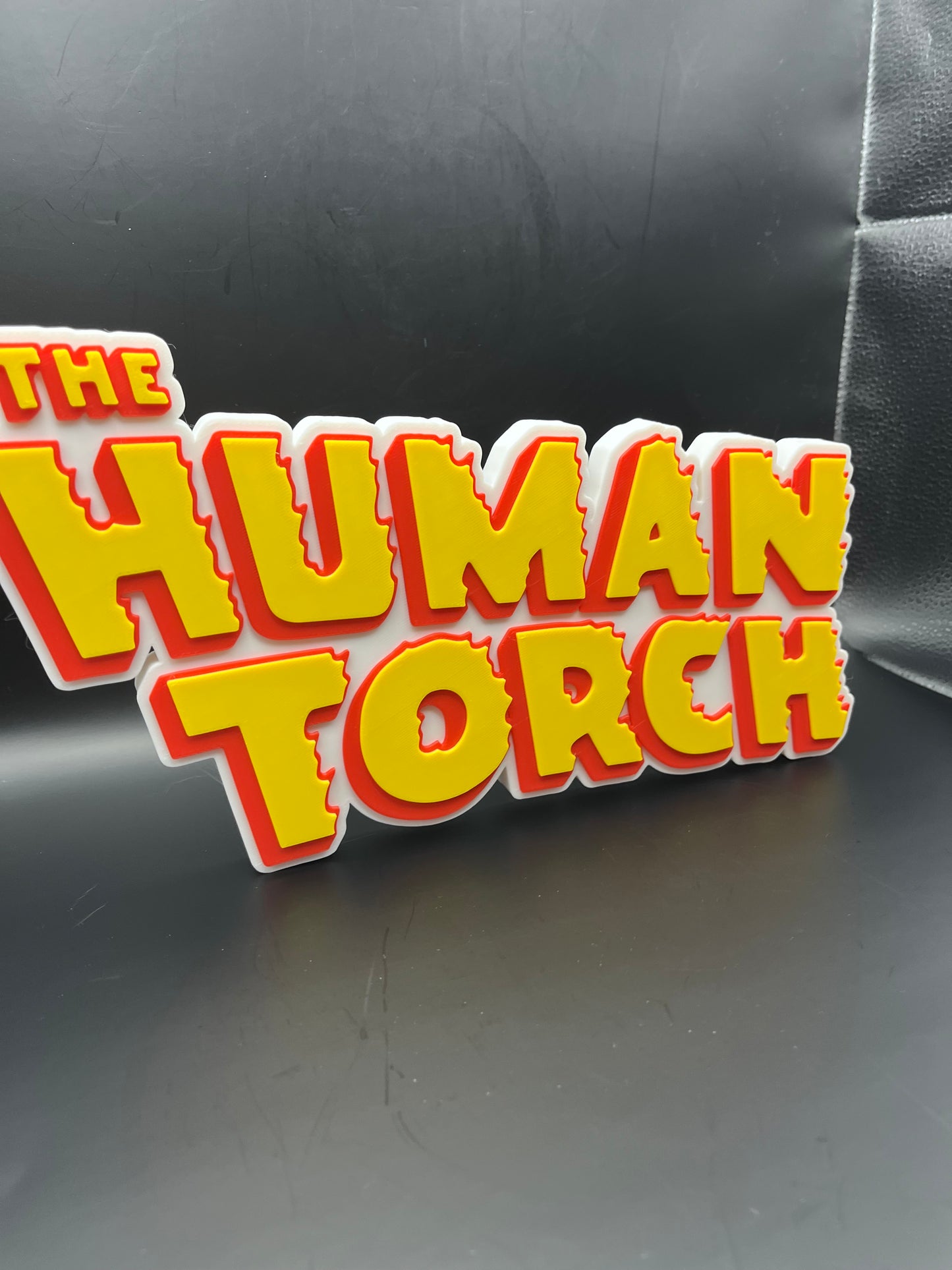 The Human Torch Logo Sign Display | 3D Wall Desk Shelf Art - UNRIVAL3D