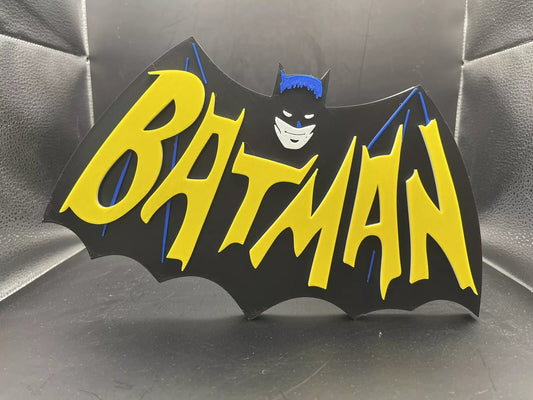 Batman 1966 Logo Sign Display | 3D Wall Desk Shelf Art - UNRIVAL3D