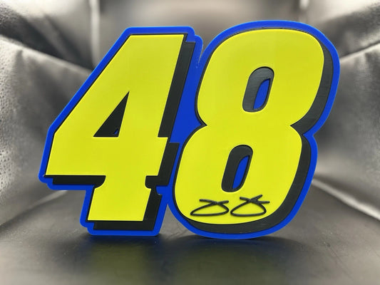 Jimmie Johnson 48 Logo Sign Display | 3D Wall Desk Shelf Art