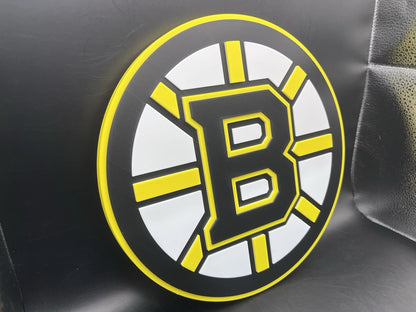 Boston Bruins Logo Sign Display | 3D Wall Desk Shelf Art