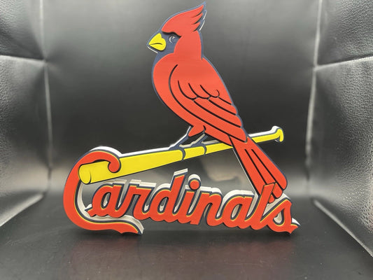 St. Louis Cardinals Logo Sign Display | 3D Wall Desk Shelf Art