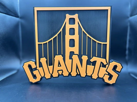 San Francisco Giants Logo Sign Display | 3D Wall Desk Shelf Art