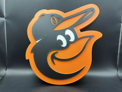 Baltimore Orioles Logo Sign Display | 3D Wall Desk Shelf Art