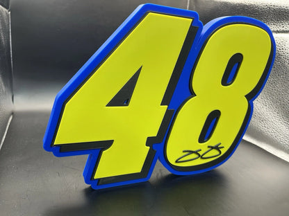Jimmie Johnson 48 Logo Sign Display | 3D Wall Desk Shelf Art