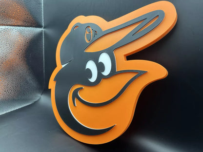 Baltimore Orioles Logo Sign Display | 3D Wall Desk Shelf Art