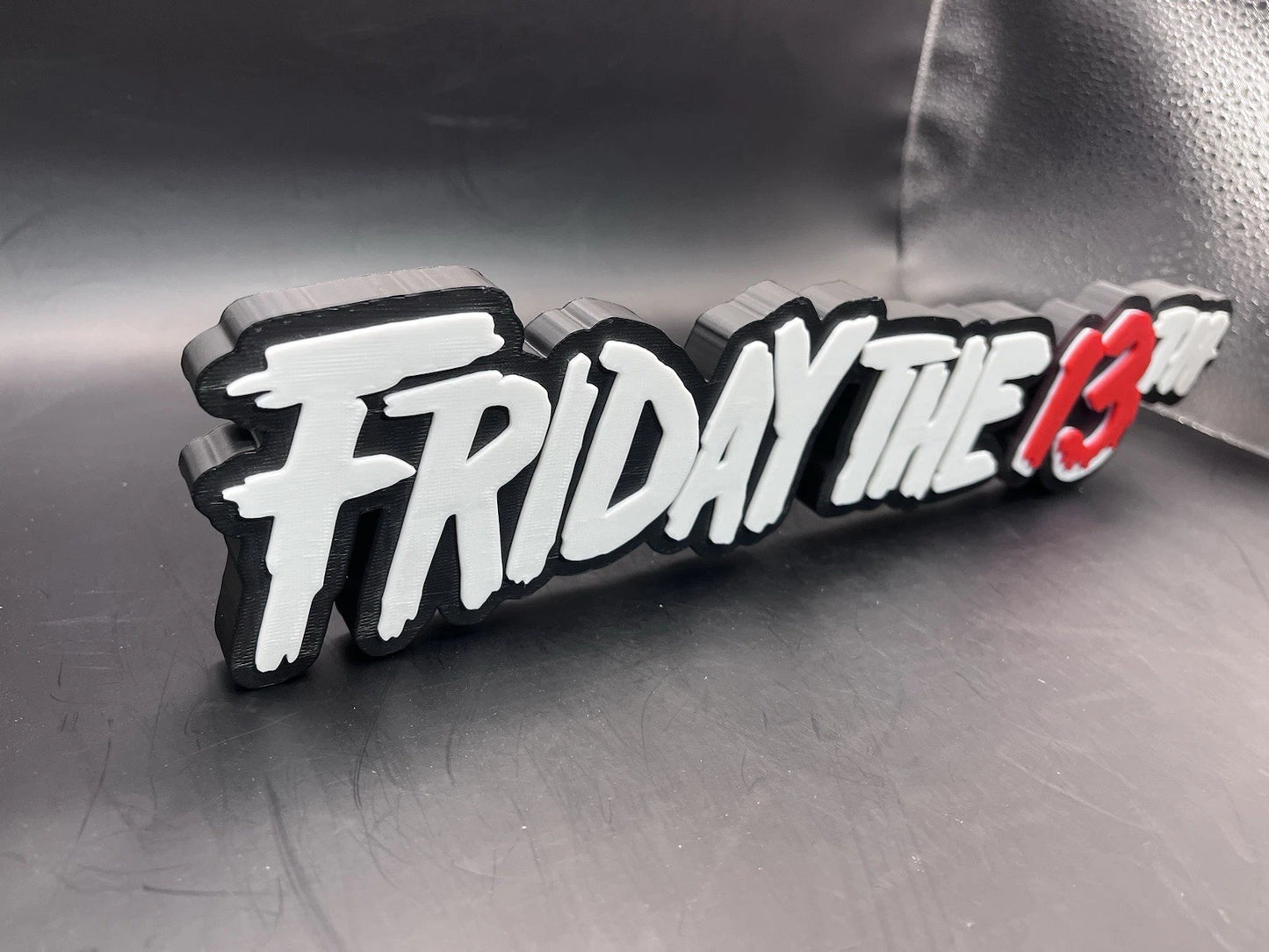 Friday The 13th Logo Sign Display | 3D Wall Desk Shelf Art