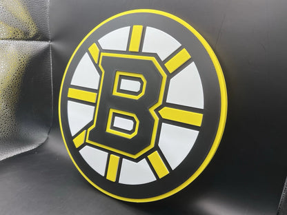 Boston Bruins Logo Sign Display | 3D Wall Desk Shelf Art