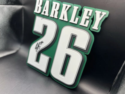 Saquon Barkley 26 Logo Sign Display | 3D Wall Desk Shelf Art