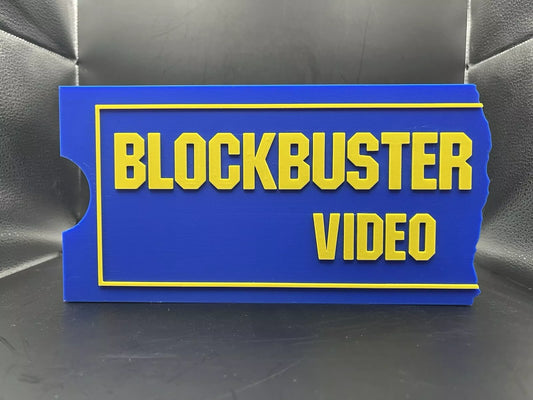 Blockbuster Logo Sign Display | 3D Wall Desk Shelf Art