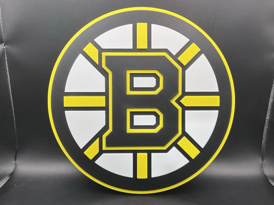 Boston Bruins Logo Sign Display | 3D Wall Desk Shelf Art