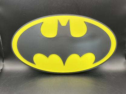 Batman Logo Sign Display | 3D Wall Desk Shelf Art