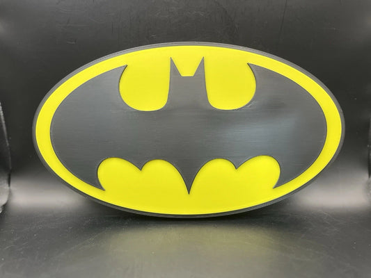 Batman Logo Sign Display | 3D Wall Desk Shelf Art