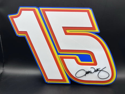Michael Waltrip 15 Logo Sign Display | 3D Wall Desk Shelf Art