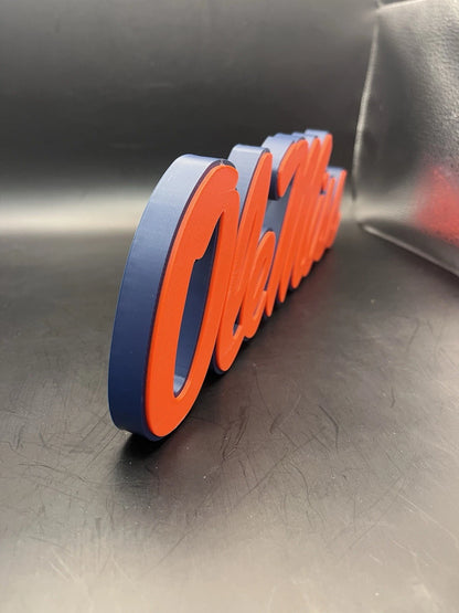 Ole Miss Rebels Logo Sign Display | 3D Wall Desk Shelf Art