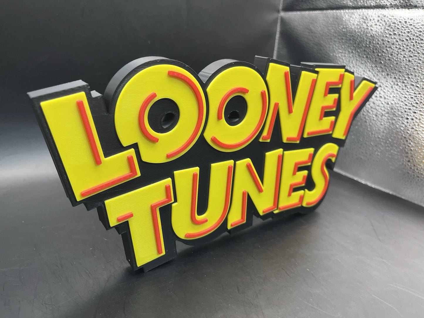 Looney Tunes Logo Sign Display | 3D Wall Desk Shelf Art