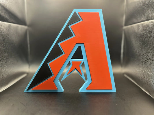 Arizona Diamondbacks Logo Sign Display | 3D Wall Desk Shelf Art