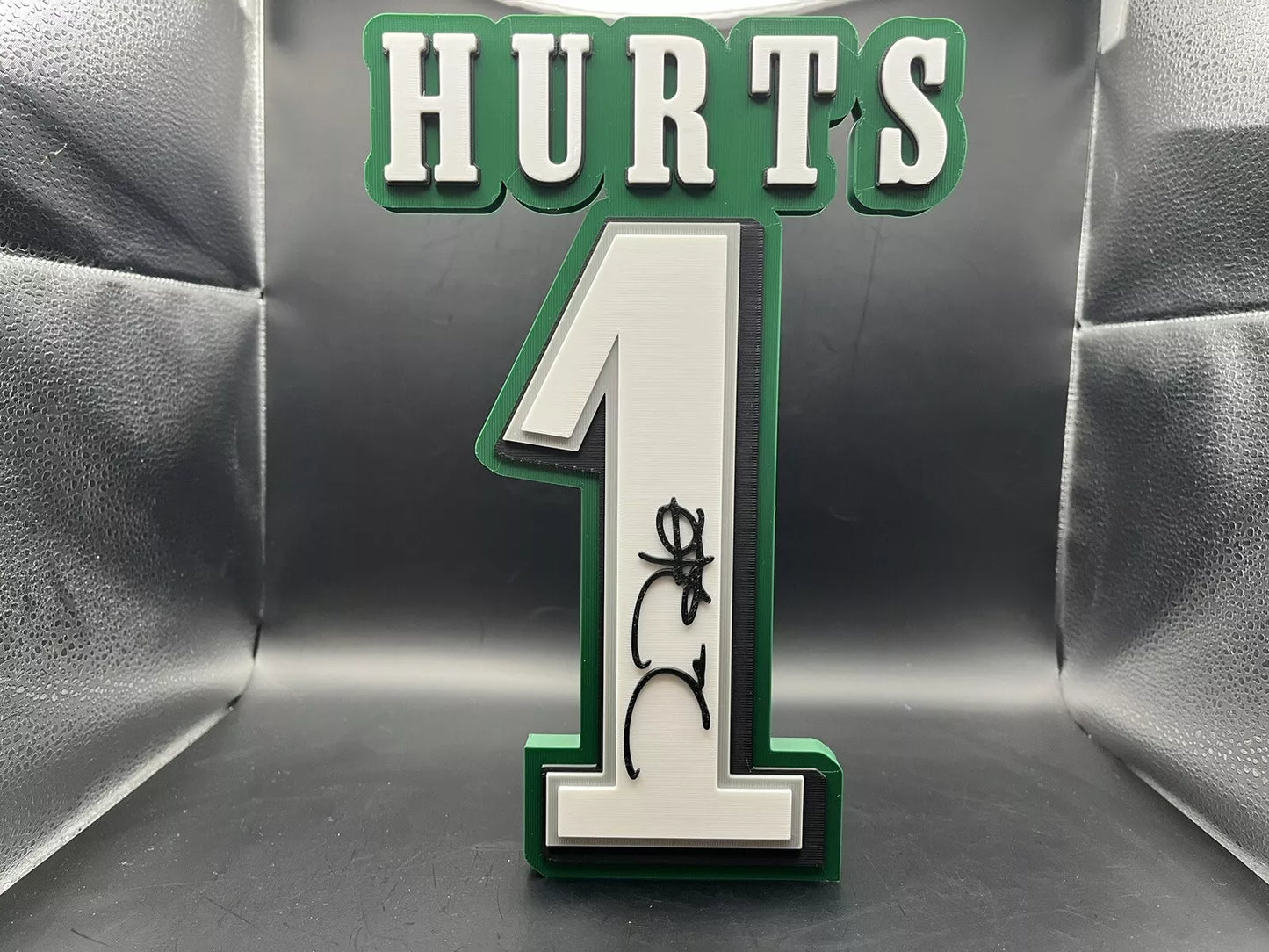 Jalen Hurts 1 Logo Sign Display | 3D Wall Desk Shelf Art