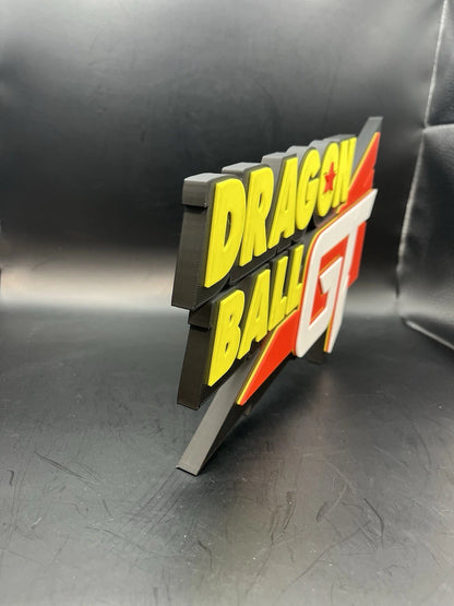 Dragon Ball GT Logo Sign Display | 3D Wall Desk Shelf Art