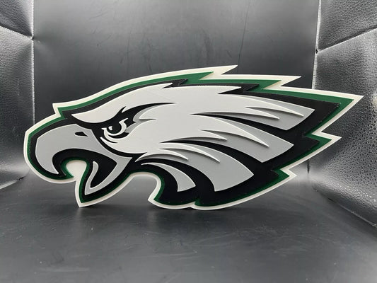 Philadelphia Eagles Logo Sign Display | 3D Wall Desk Shelf Art