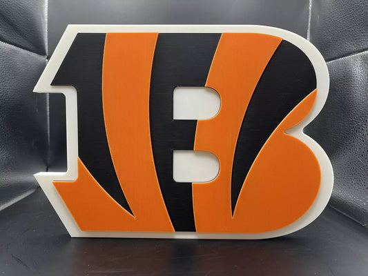 Cincinnati Bengals Logo Sign Display | 3D Wall Desk Shelf Art