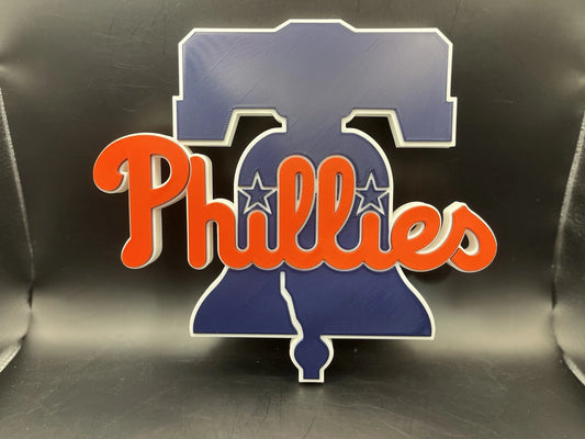 Philadelphia Phillies Logo Sign Display | 3D Wall Desk Shelf Art