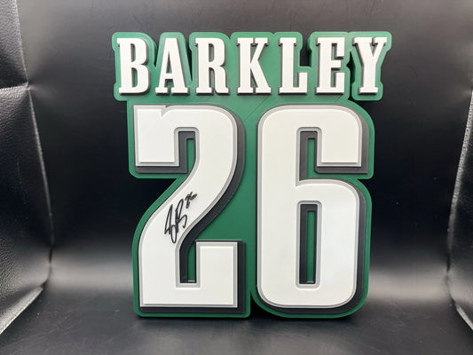 Saquon Barkley 26 Logo Sign Display | 3D Wall Desk Shelf Art