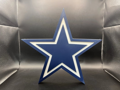 Dallas Cowboys Logo Sign Display | 3D Wall Desk Shelf Art