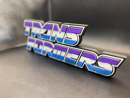 Transformers Decepticon Logo Sign Display | 3D Wall Desk Shelf Art