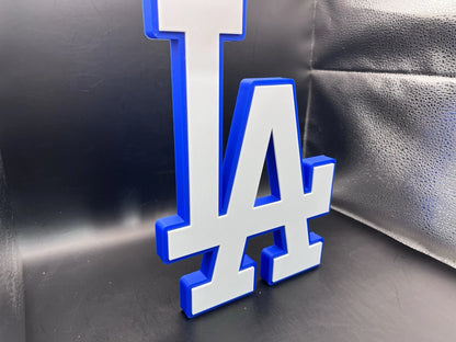 Los Angeles Dodgers Logo Sign Display | 3D Wall Desk Shelf Art
