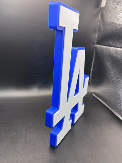 Los Angeles Dodgers Logo Sign Display | 3D Wall Desk Shelf Art