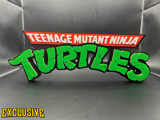 Teenage Mutant Ninja Turtles Logo Sign Display | 3D Wall Desk Shelf Art - UNRIVAL3D